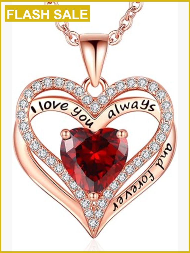 Sterling Silver Heart Pendant Necklace With Cubic Zirconia 187 Inch Chain